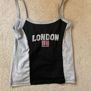 Women's Black and Gray London Camisole